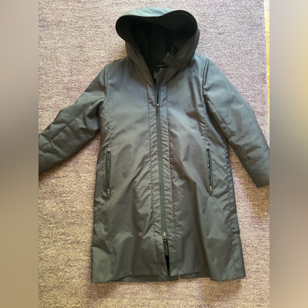 M0851 Hooded Wool Lined Raincoat